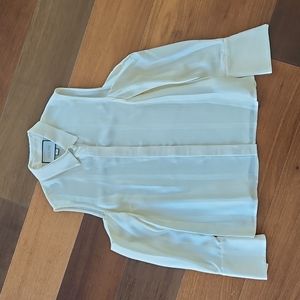 NWOT Alexis Ivory Stripe Cold Shoulder Blouse